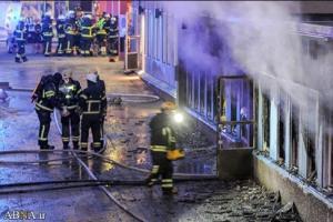 به آتش کشیدن مسجد در سوئد (تصاویر)