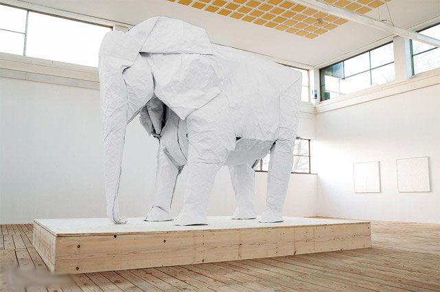 عكس فيل - ساخت مجسمه فيل از كاغذ