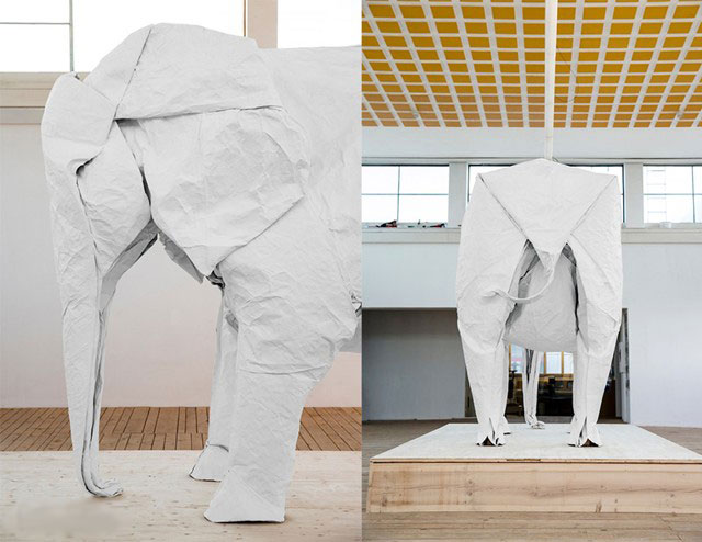 عكس فيل - ساخت مجسمه فيل از كاغذ