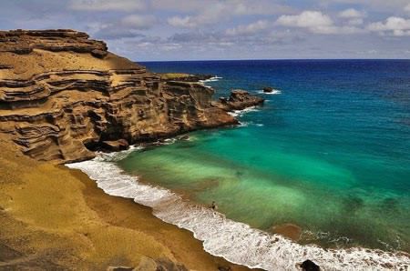 ساحل سبز رنگ در هاوایی