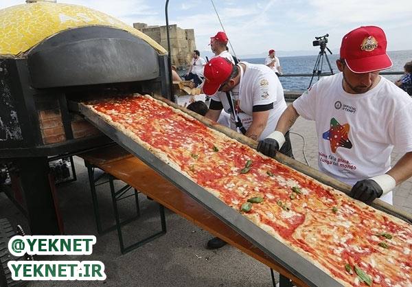|عکس| طولانی‌ترین پیتزای جهان