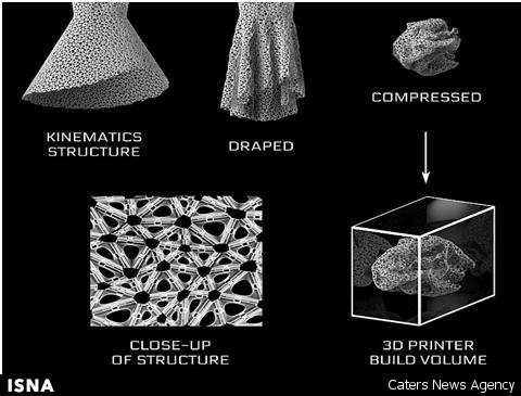 عكس/ چاپ اولین لباس چهار بعدی جهان