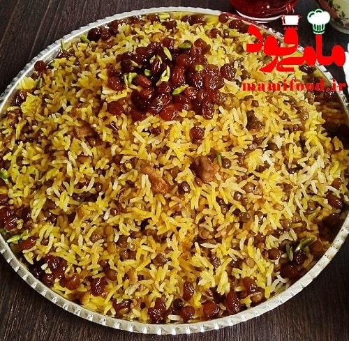 طرز تهیه پلو عدس