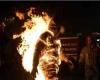 مردی با سوزاندن خود رکورد زد+تصاویر