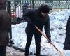 برف آبی‌رنگی که در روسیه بارید+ تصاویر