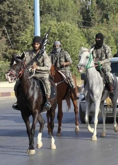 فرار داعشی ها با الاغ و اسب + تصاویر 