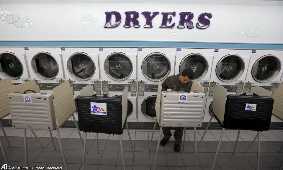 (عکس) ماشین های ثبت رای در انتخابات آمریکا
