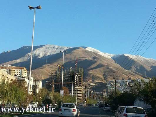  اولین برف پاییزی در تهران + عكس