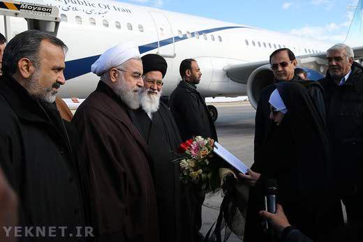 (تصاویر) ورود روحانی به مشهد 